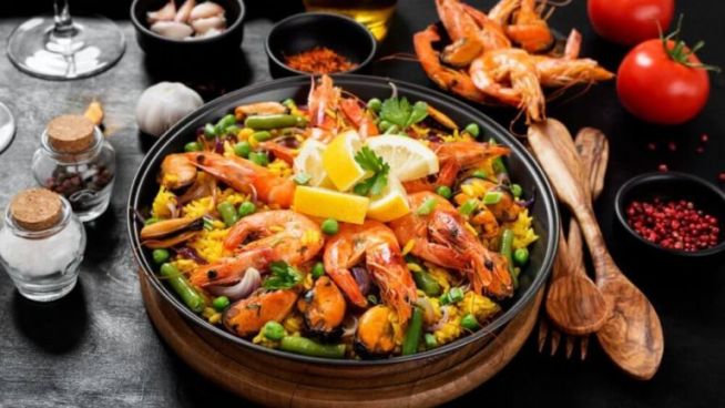 Paella mit Meeresfrüchten – Paella de Mariscos – Spanien