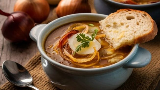 Zwiebelsuppe – Soupe à l’Oignon – Frankreich