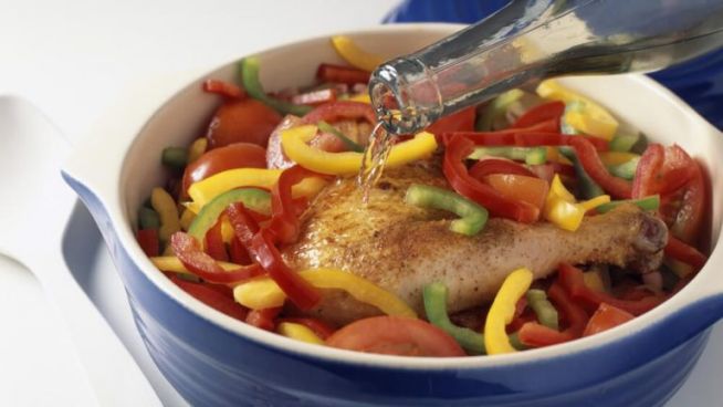 Baskisches Hähnchen – Poulet Basquaise – Frankreich